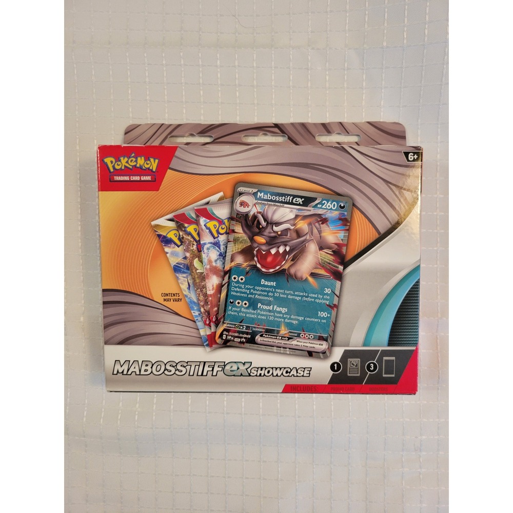 Pokemon TCG Mabosstiff ex Showcase Box 3 Booster Packs & Foil Promo Card Sealed